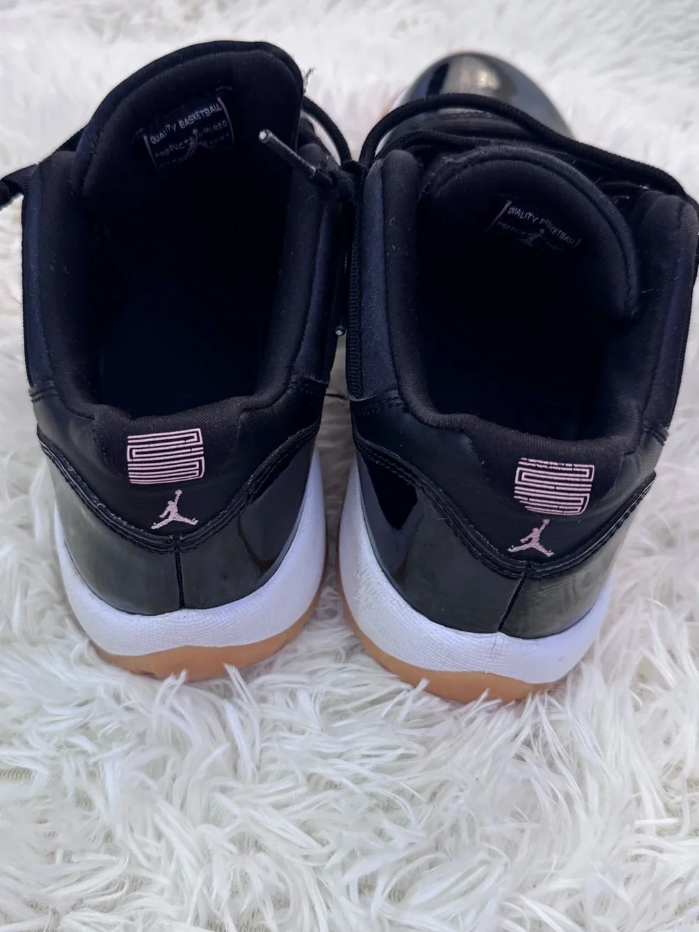 Black Kids Athletic Sneakers with Gum Sole